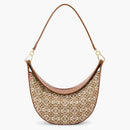 Loewe Malá taška Luna v Anagramu Jacquard a Classic Calfskin Tan/Pecan