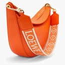Loewe Small Luna Bag in Satin Calfskin and Jacquard Orange