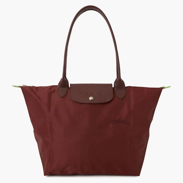 Longchamp Le Pliage Green L Shoulder Bag Wine