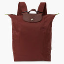 Longchamp Le Pliage Green M Backpack Wine