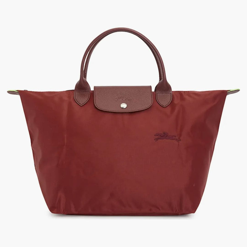 Longchamp Le Pliage Green M Tote Bag Wine