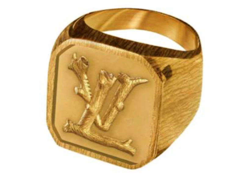 Louis Vuitton Lv Wood Ring Aged Gold