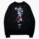 Louis de Guzman x Astro Boy x Bait Crewneck svetr černý