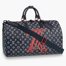 Louis Vuitton Keepall Bandouliere Monogram Upside Down Ink 50 Navy