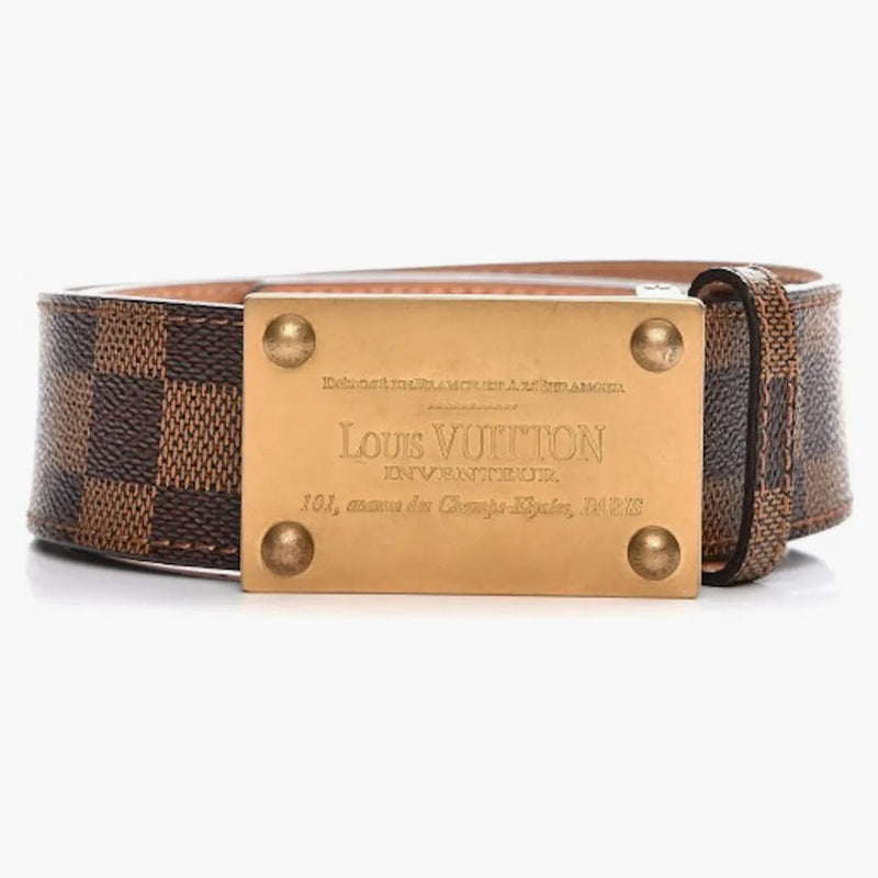 Louis Vuitton Belt Inventeur Damier Ebene Brown