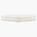 Louis Vuitton Initials Shape Belt Monogram 40mm Powder White