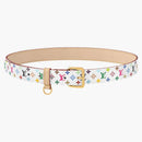 Louis Vuitton X Takashi Murakami Lv D-ring 30mm Belt White Multicolored