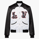 Louis Vuitton Bicolor Satin Bomber Jacket Black