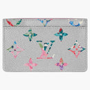 Louis Vuitton Card Holder Floral Monogram Silvery/multi