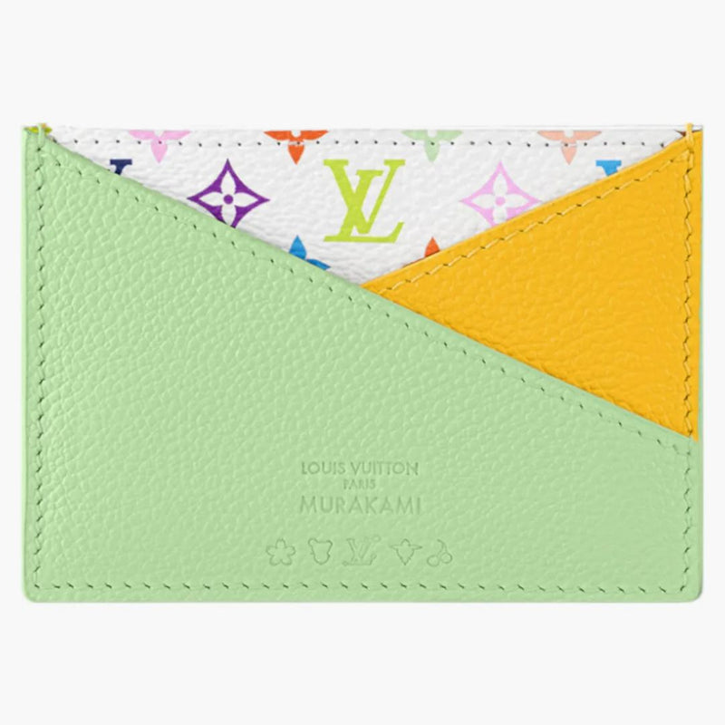 Louis Vuitton X Takashi Murakami Criss-cross Card Holder Multicolored/green Tea/gingko Yellow