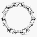 Louis Vuitton Chain Bracelet Engraved Monogram Silver