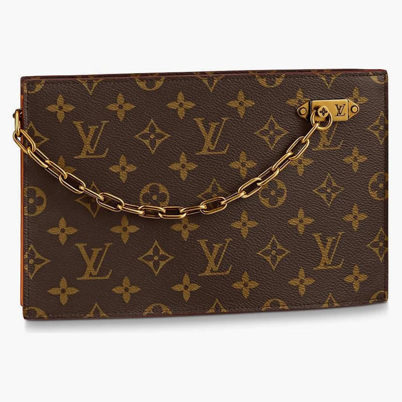 Louis Vuitton Chain Clutch Monogram Legacy Brown