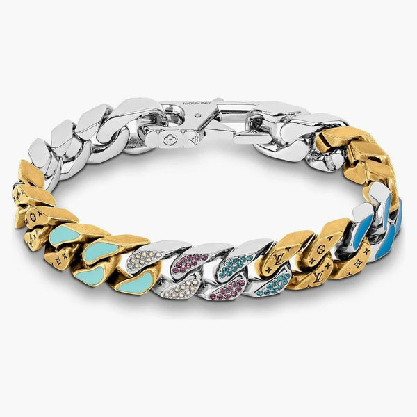Louis Vuitton Chain Links Patches Bracelet Multicolor