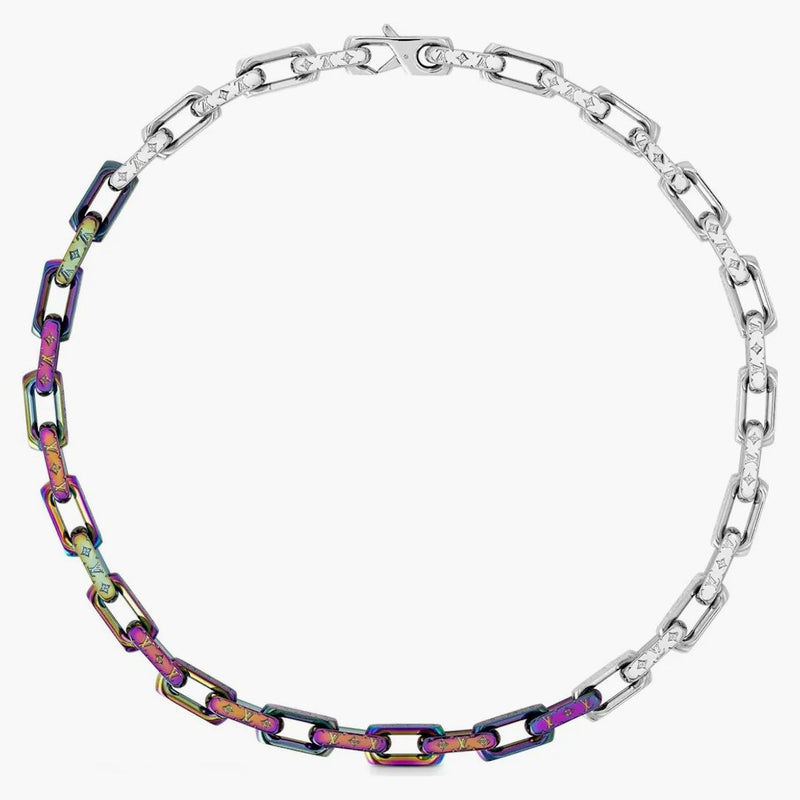Louis Vuitton Chain Necklace Monogram Rainbow