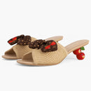 Louis Vuitton Cherie Mule X Takashi Murakami Raffia