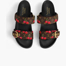 Louis Vuitton Cherry Bom Dia Flat Comfort Mule X Takashi Murakami Brown Monogram Cherry