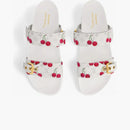 Louis Vuitton Cherry Bom Dia Flat Comfort Mule X Takashi Murakami White Monogram Cherry