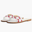 Louis Vuitton Cherry Lily Flat Mule X Takashi Murakami White