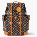 Louis Vuitton Christopher Mm Lv Vers Damier Ebene Multicolor