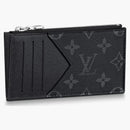 Louis Vuitton Coin Card Holder Monogram Eclipse Taiga Black
