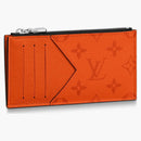 Louis Vuitton Coin Card Holder Monogram Eclipse Volcano Orange