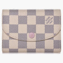 Louis Vuitton Coin Purse Rosalie Damier Azur Rose Ballerine