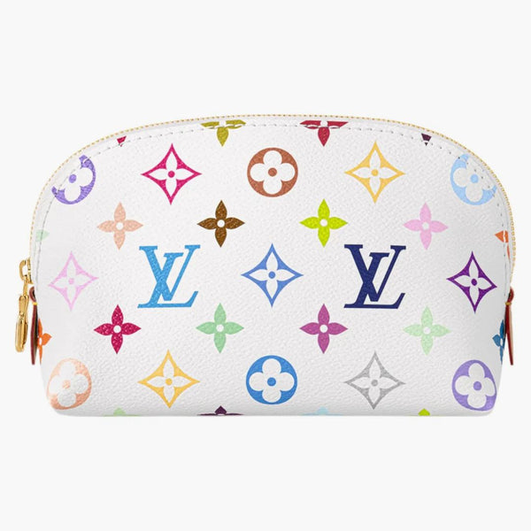 Louis Vuitton X Takashi Murakami Cosmetic Pouch Pm White Multicolored