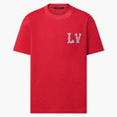 Louis Vuitton Cotton Pique T-shirt With Embroidered Lv Patch Bright Red