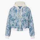 Louis Vuitton Cropped Hooded Bomber Metal Grey
