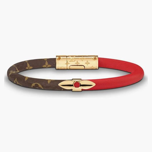 Louis Vuitton Daily Confidential Bracelet Monogram/calfskin Brown/red