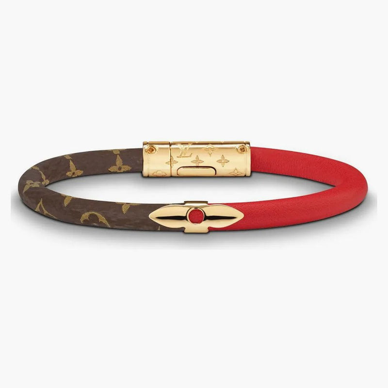 Louis Vuitton Daily Confidential Bracelet Monogram/calfskin Brown/red