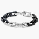 Louis Vuitton Damier Chain Bracelet Graphite Silver/black