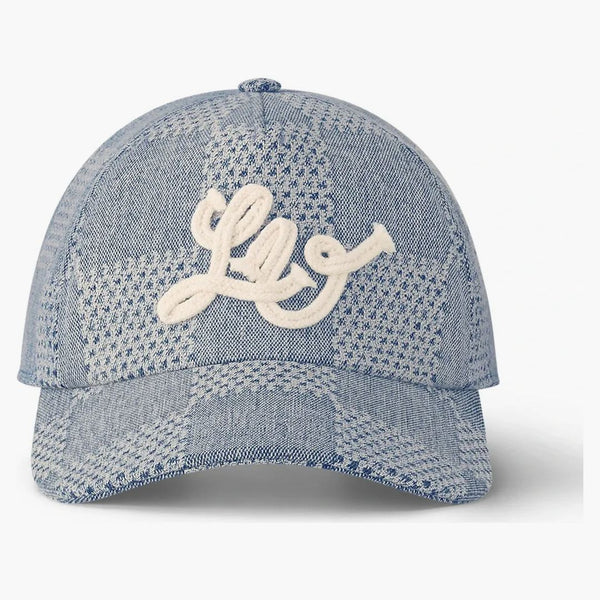 Louis Vuitton Damier Denim 3d Cap Blue Deim
