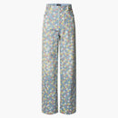 Louis Vuitton Damier Denim Wide-leg Pants Multicolor