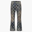 Louis Vuitton Damier Flared Washed Denim Pants Indigo
