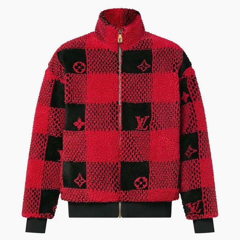 Louis Vuitton Damier Fleece Blouson Red Plaid