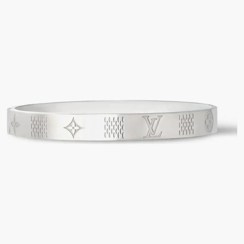 Louis Vuitton Damier Staples Bangle Silver