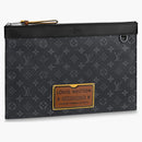 Louis Vuitton Discovery Pochette Monogram Eclipse Gaston Label Gm Savane Yellow