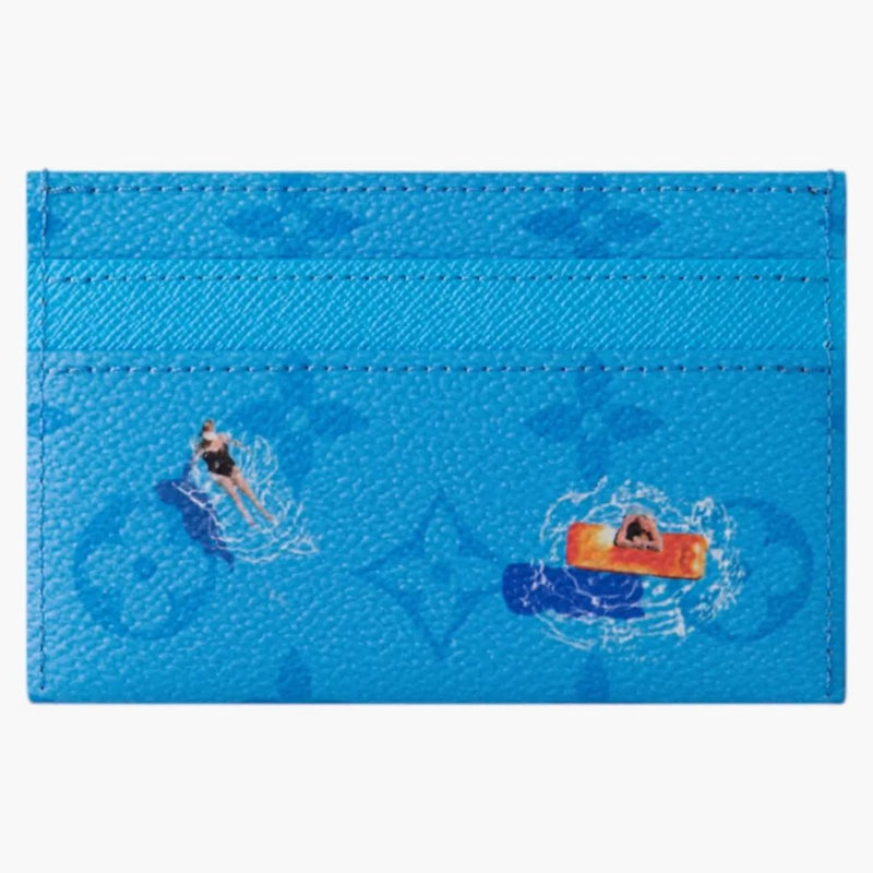 Louis Vuitton Pool Double Card Case Blue Lagoon