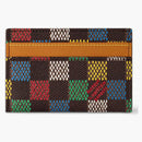 Louis Vuitton Double Card Holder Lv Vers Damier Ebene Multicolor