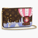 Louis Vuitton Double Zip Pochette Monogram Vivienne Shanghai Pink Lining