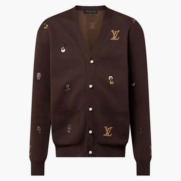 Louis Vuitton Embroidered Cotton Cardigan Henry Taylor Ebony