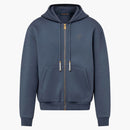 Louis Vuitton Embroidered Jersey Zip-through Hoodie Slate Grey