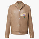 Louis Vuitton Embroidered Leather Blouson Beige