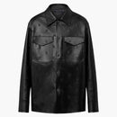 Louis Vuitton Embroidered Leather Signature Overshirt Lv Blouson Black
