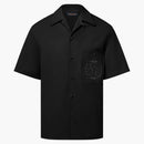 Louis Vuitton Embroidered Short-sleeved Cotton Shirt Black