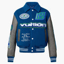 Louis Vuitton Embroidered Varsity Blouson Grey Blue
