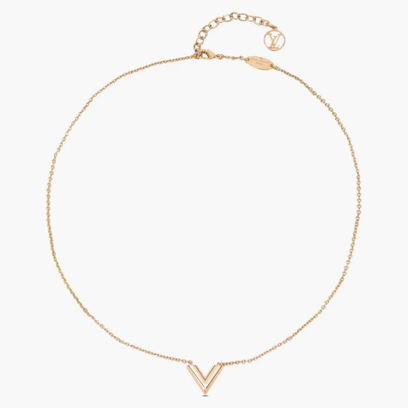 Louis Vuitton Essential V Necklace Rose Gold