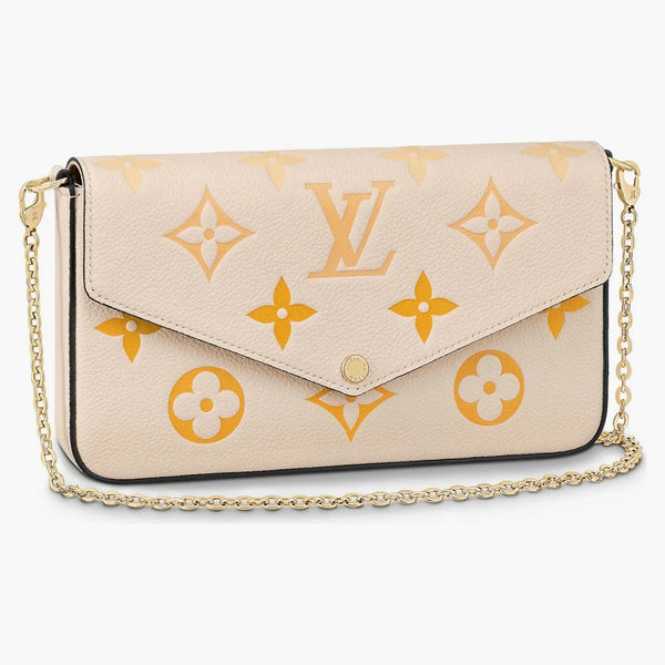 Louis Vuitton Felicie Pochette Monogram Empreinte Cream