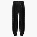 Louis Vuitton Flocked Damier Technical Track Pants Deep Black